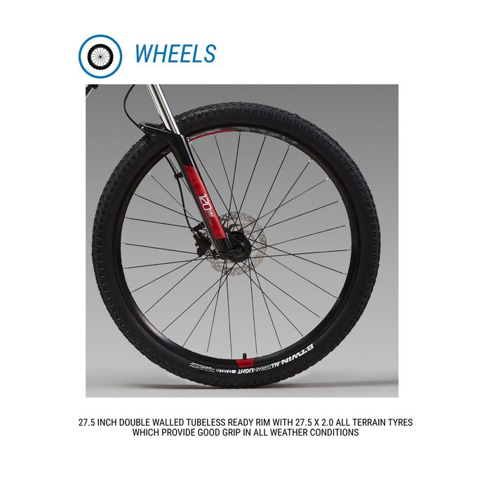 Bicicleta BTT ST 530 Preto/Vermelho 27,5"