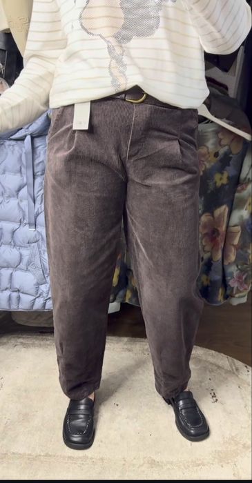 Вельветові штани mom Miss Bloom коричневі Італія розмір M