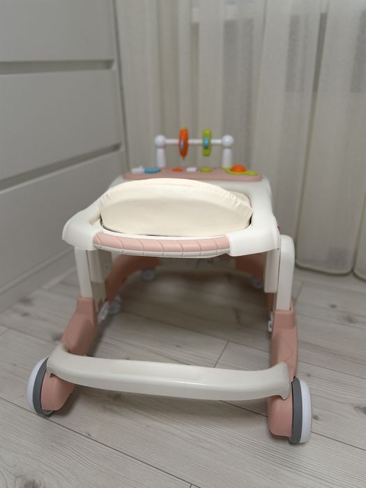 Дитячі ходунки Baby Walker Bambi 5032, Біло-рожевий