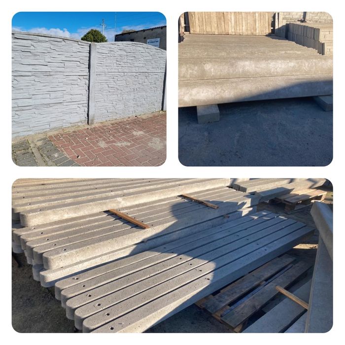 Ogrodzenia betonowe, płyty, słupki, podmurówki