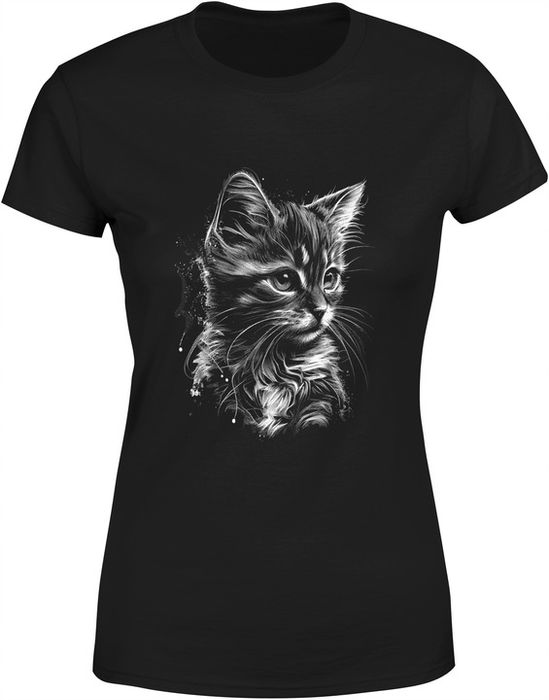 Kot Koszulka Damska Z Kotem Kicia Kotek Nadrukiem Bluzka Tshirt Damski
