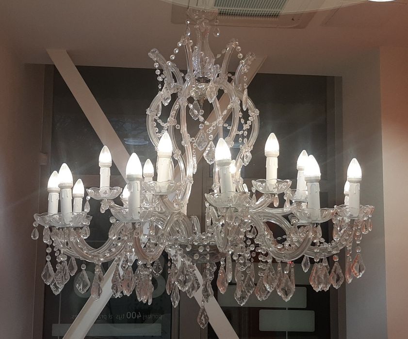 duży ŻYRANDOL kryształowy, 1 metr średnicy