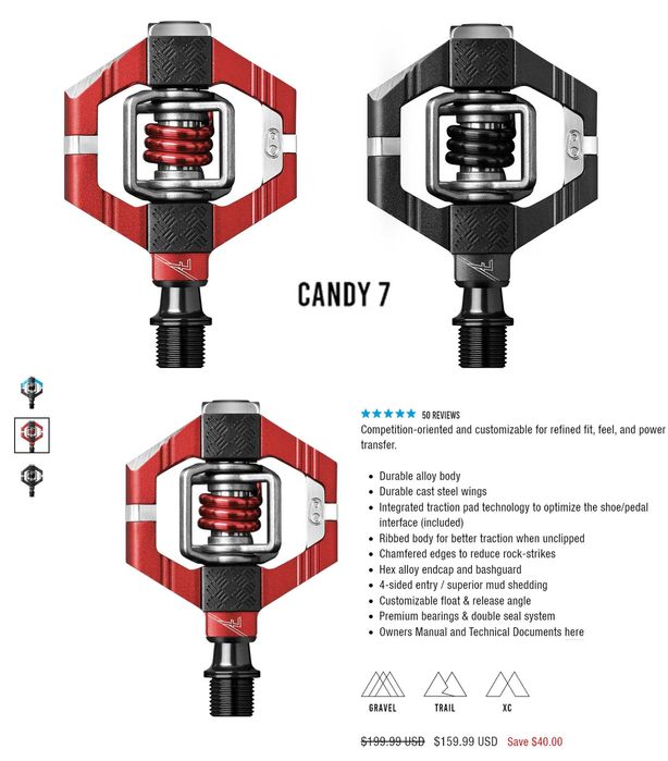 Нові педалі Сrankbrothers Double Shot 3/Mallet 2-3/Candy 1-2/Mallet DH