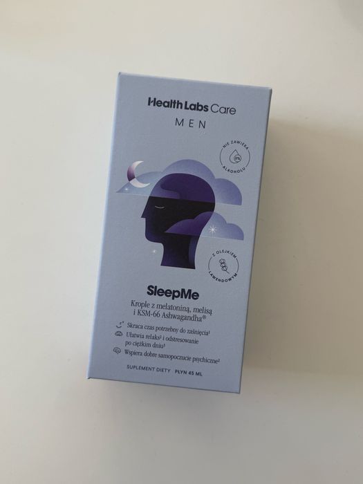 SleepMe MEN Krople na sen z melatoniną, melisą i KSM-66 Ashwagandha Health Labs