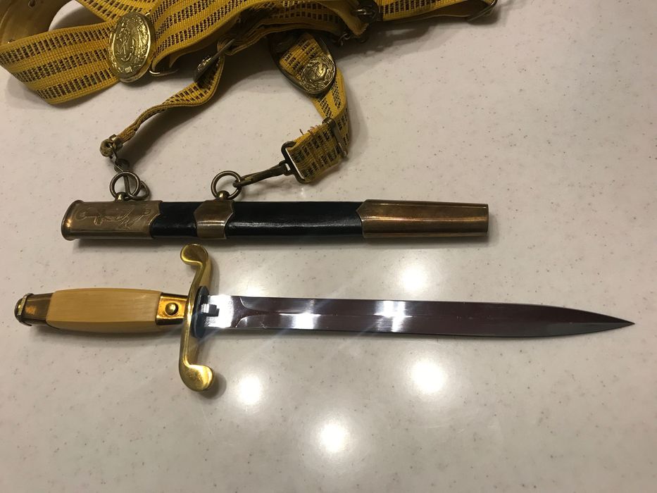 Кортик морской БУЛАТ 1976 года+парадный ремень Киев.