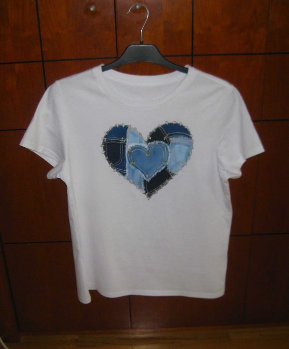T-shirt casual para Mulher com estampa de Coração L