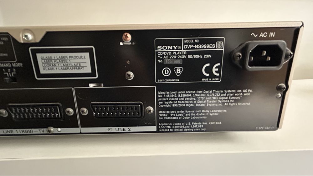 Sony DVP-NS999ES – Leitor CD/DVD/SACD ES Series