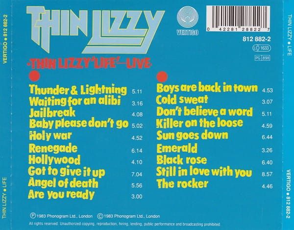 Thin Lizzy – Life Live 2xCD