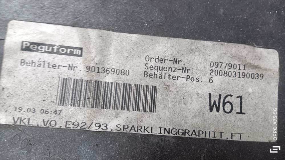 Parachoques BMW e92 e93 para choques original