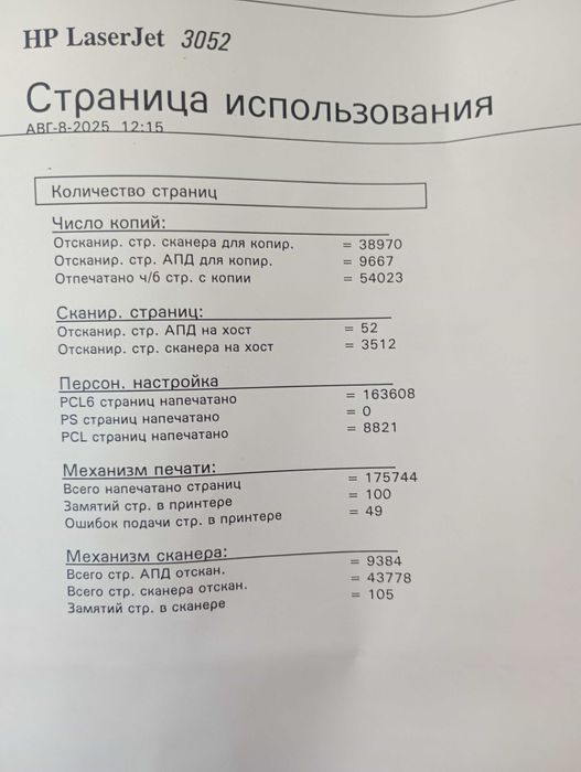 HP LaserJet 3052 мережевий лазерний (LAN, Ethernet, сканер)