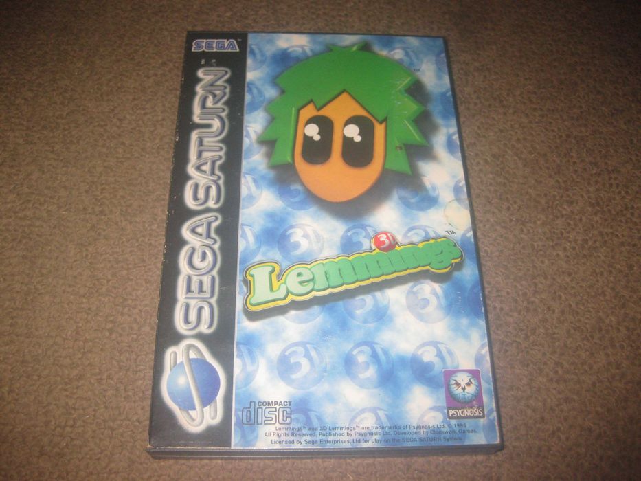 Jogo "Lemmings 3D" para Sega Saturn/Completo!