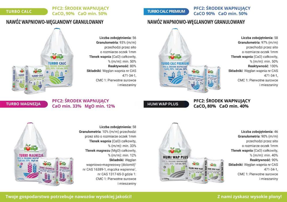 Wapno granulowane producent