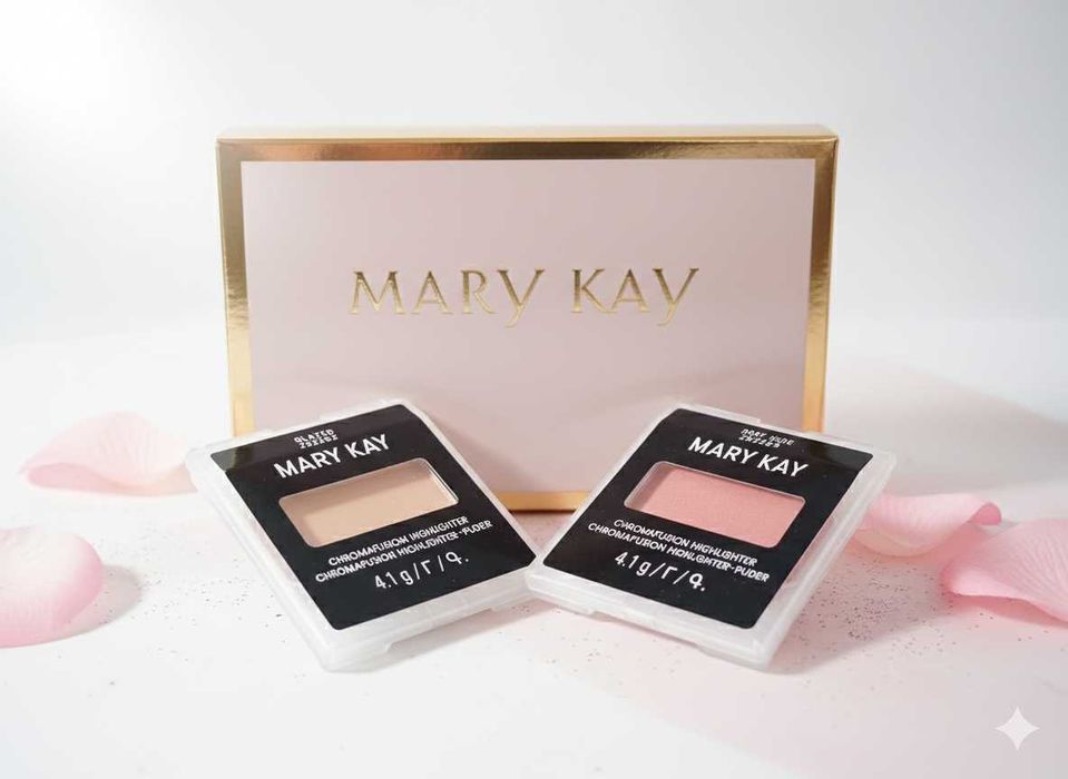 Mary Kay Chromafusion – Róż Rosy Nude & Rozświetlacz Glazed – NOWE