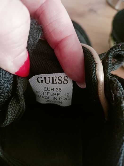 Buty sneakersy Guess tiffany 36 czarne złote