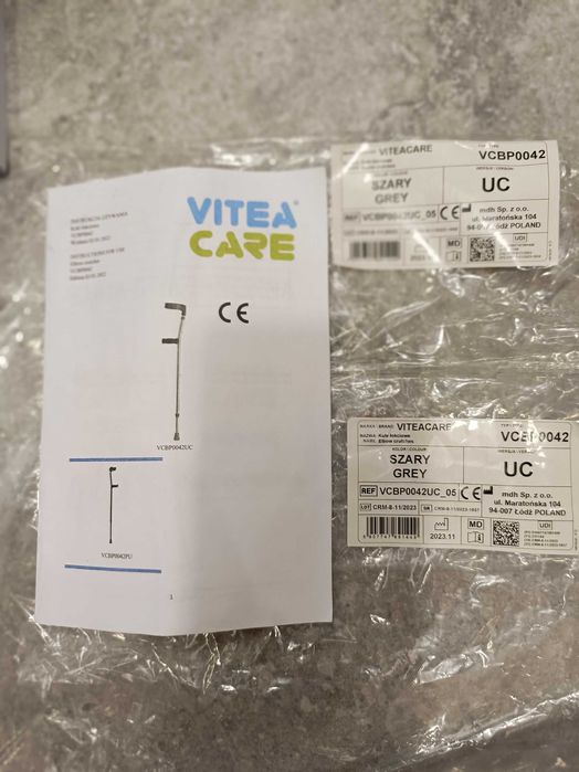 Нові милиці підлокітні з подвійним регулюванням VITEA CARE