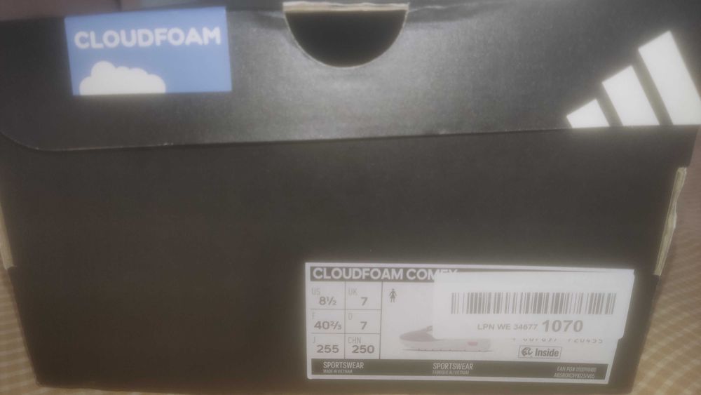 Adidas Cloudfoam Comfy sapatilhas com caixa, Novo