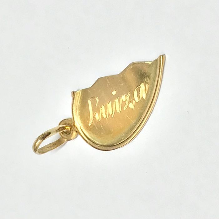 Złoty WISIOREK zawieszka 14K imię LUIZA SERCE