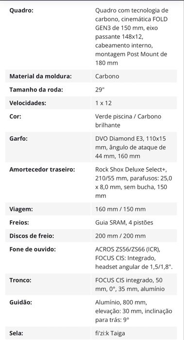 E-bike Focus Jam2 SL 8.2 Carbono 2025
