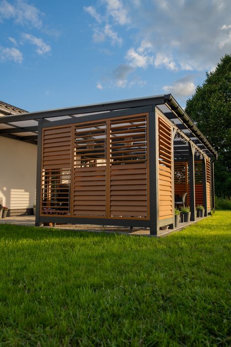 Zadaszenie tarasu : bsh : ogród : wiata : pergola : poliwęglan : tanio