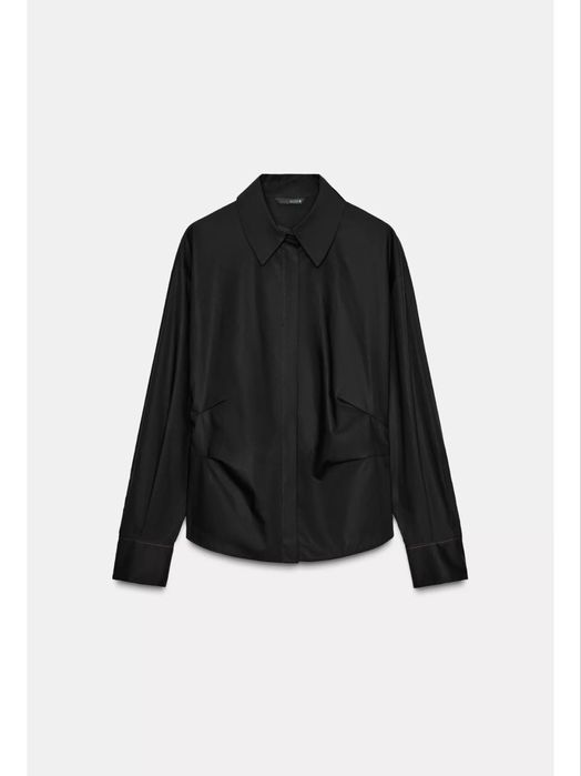 Сорочка zara чорна з червоною ниткою