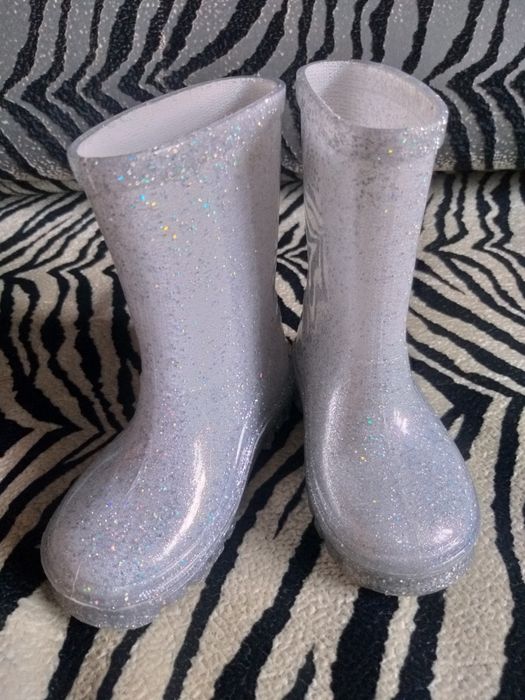 Сапожки резиновые с блёстками. Сапоги 19р .22 р,