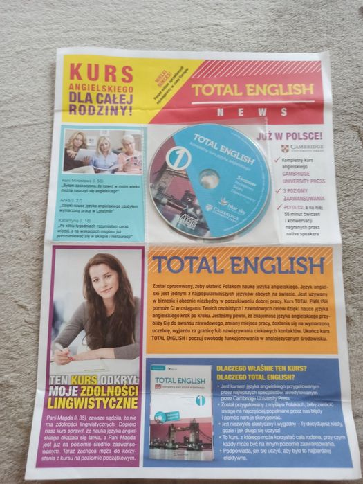Total English + płyta + fiszki