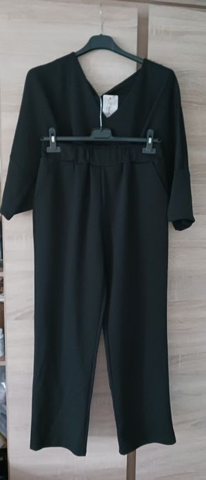 Komplet czarny ala garnitur