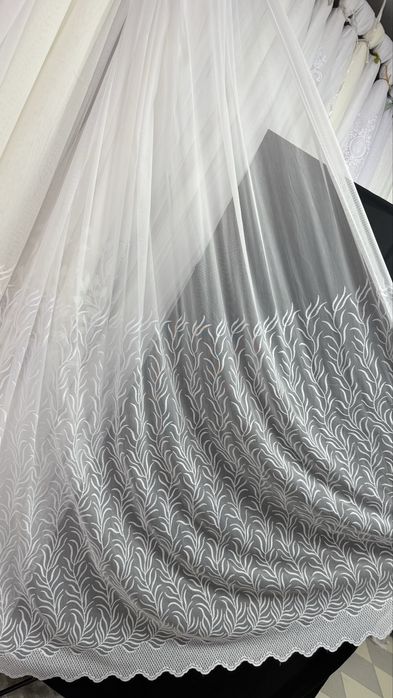 Бамбук вишивка тюль тюлі штори штора мікровелюр юлекаут