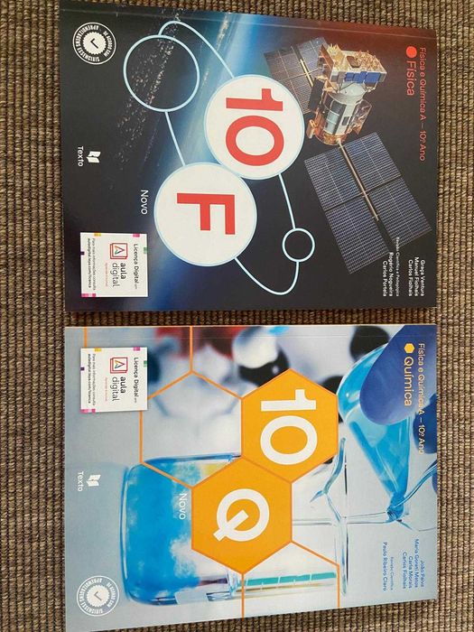 Manuais de Física  e Química A 10.º ano