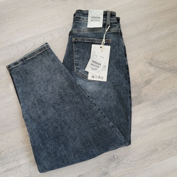 Jeansy balloon grafit