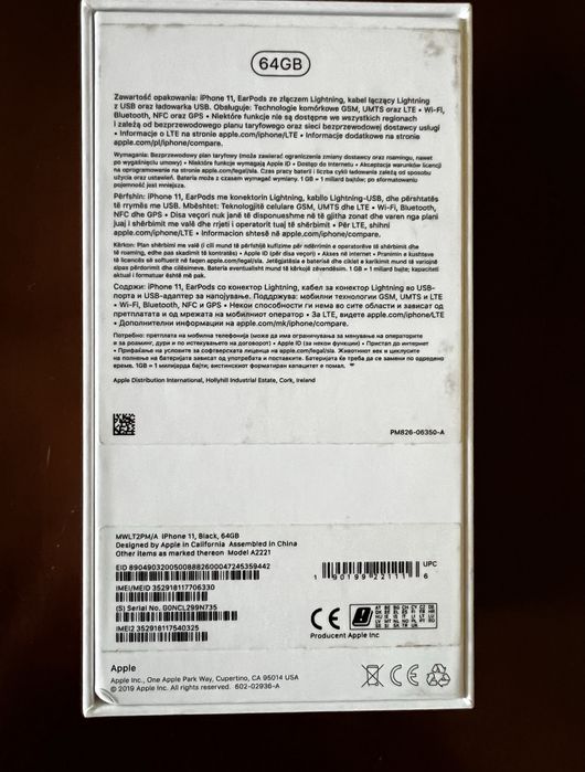 Apple Iphone 11 64 GB LTE Model A2221 Smartfon Zestaw