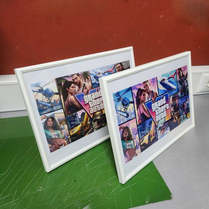 Quadro GTA 6 Parede ou Retrato Realista 21x30 cm