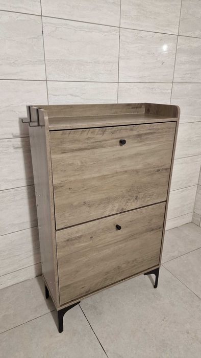Szafka na buty z 2 klapowymi szufladami 60×24×100 cm