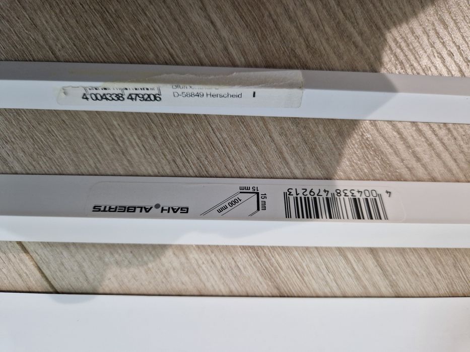 3x profil kątownik biały PCV 1 metr / plastikowy