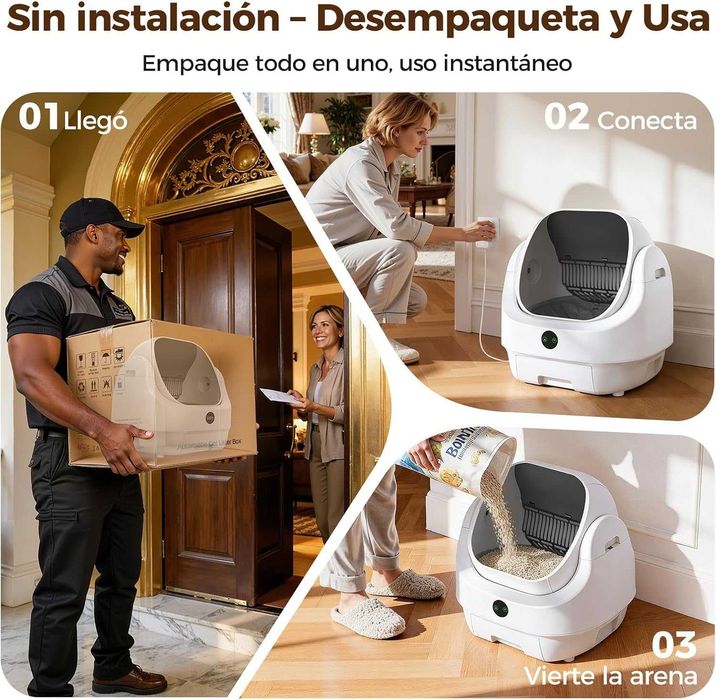 Caixa de Areia Automática para Gatos