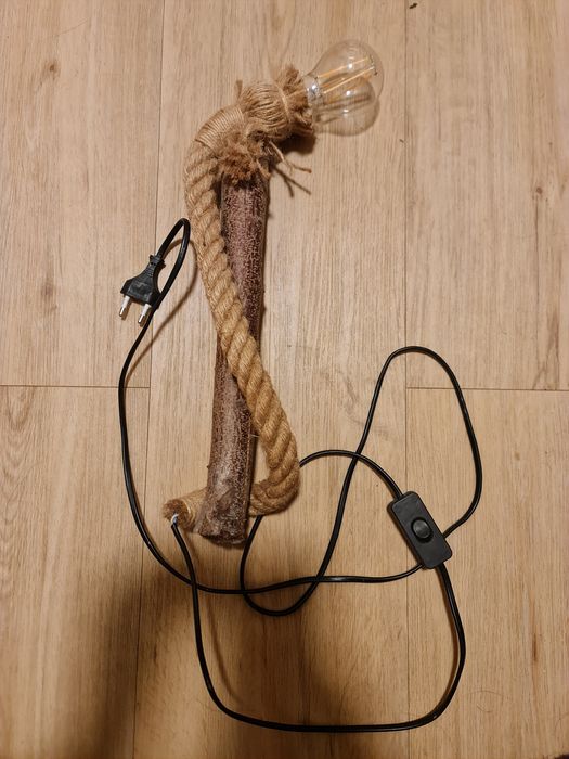 Candeeiro rústico corda