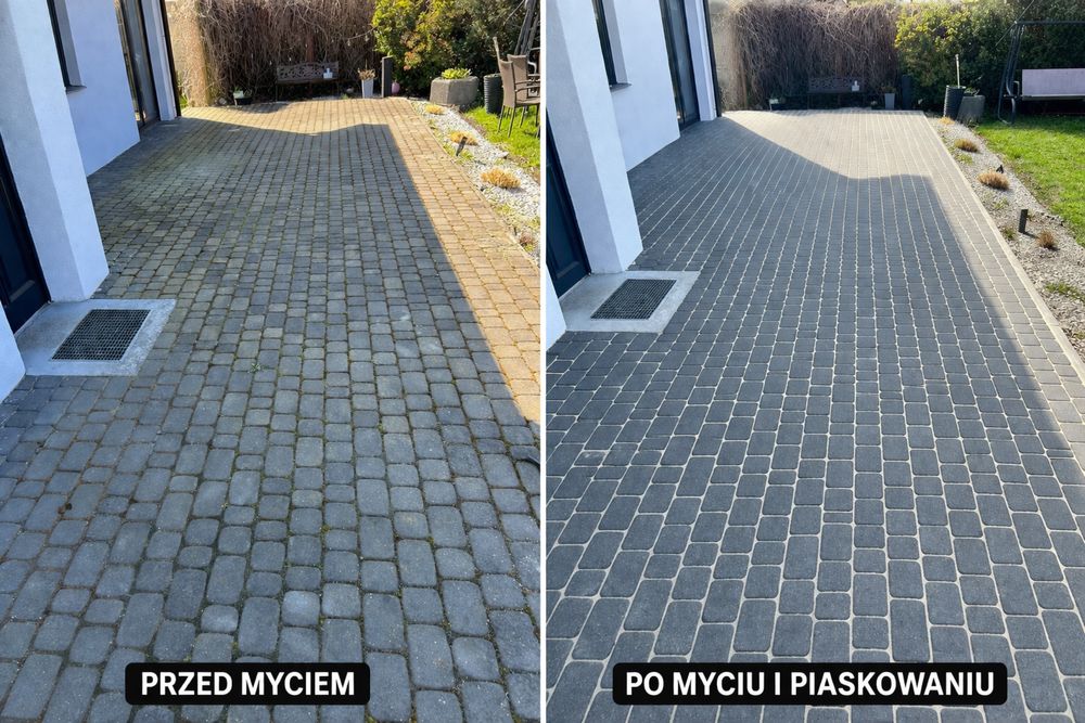 Mycie czyszczenie kostki brukowej elewacji hal magazynowych impregnacj