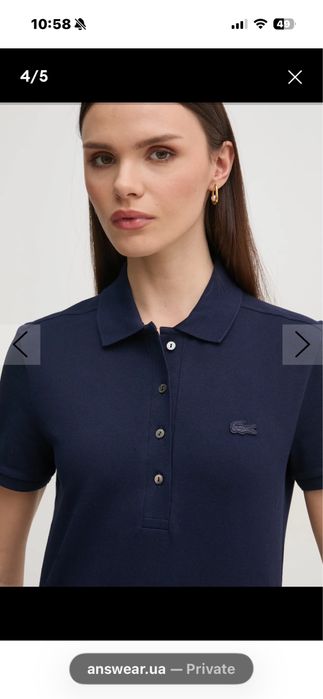 Сукня поло Lacoste naby blue