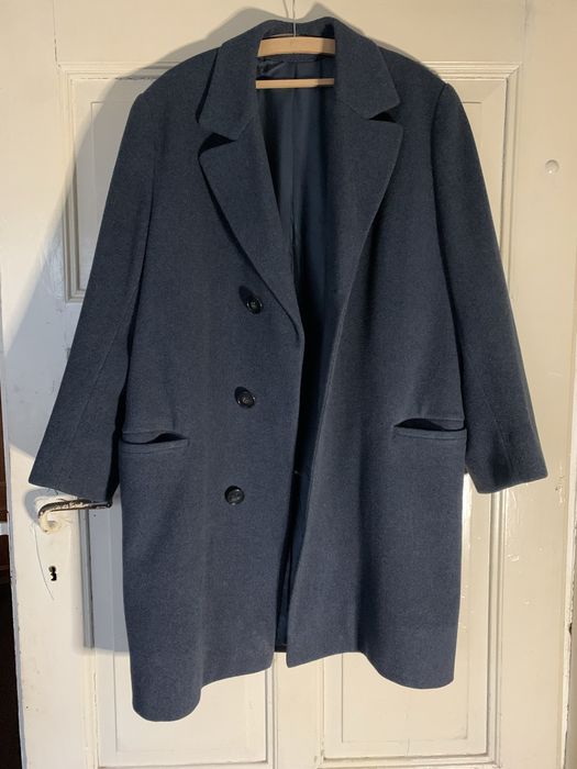 Płaszcz męski niebieski idealny na jesień