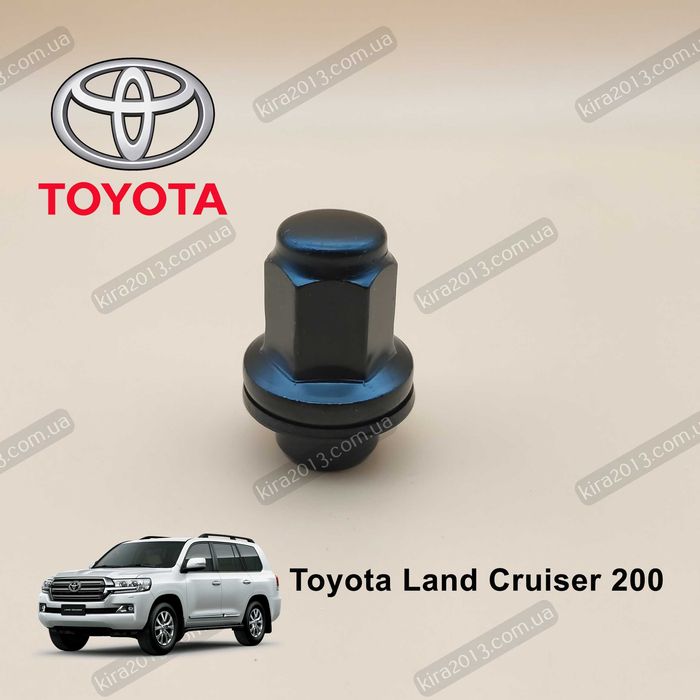Черные колесные гайки Toyota Land Cruiser 200 Lexus LX М14х1.5 ключ 22