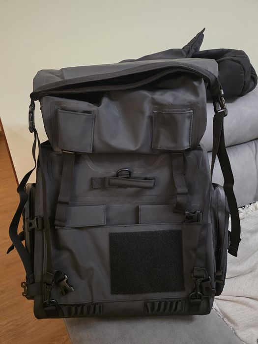 Mochila Moto + rolo de bagagem