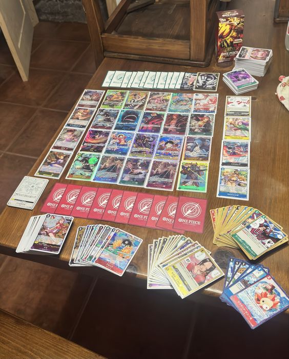 Cartas one piece mistura de sr foil alt arte promo pre release lider don um pouco de tudo