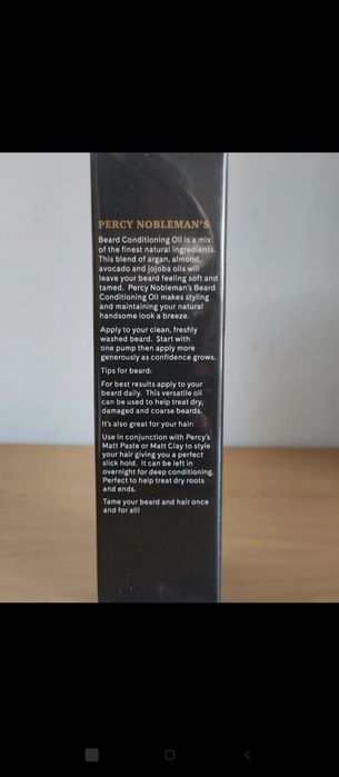 Produto Homem Beard Conditioning Oil Fragrance Free Percy Nobleman