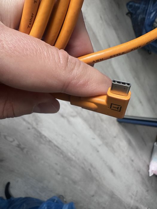 Kabel do tetheringu USB-C - USB-C TETHER TOOLS TetherPro Right Angle 4.6m, 5 Gb/s
