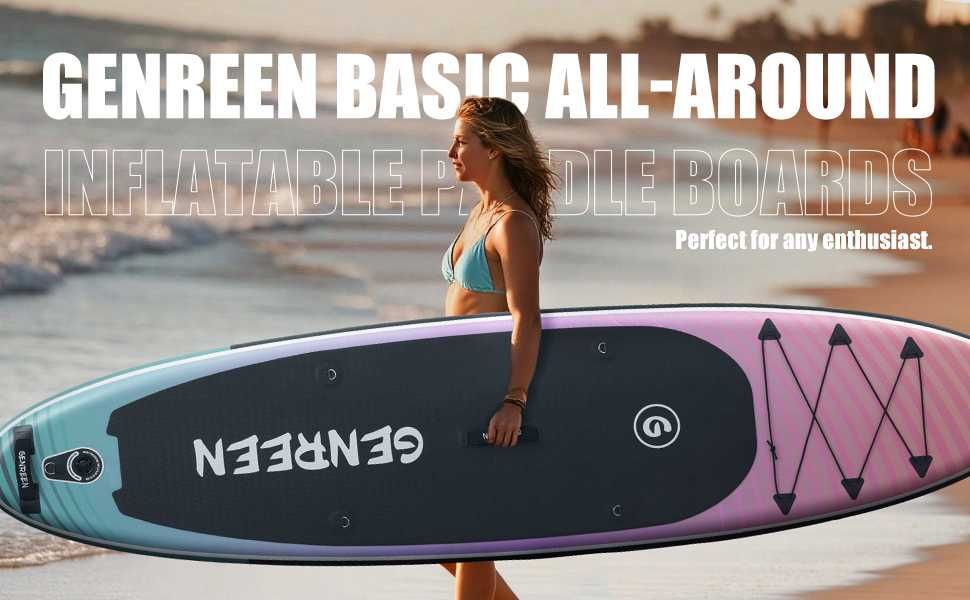 Надувна SUP дошка для плавання GENREEN 305 см Volcanic Coast Adventure Series