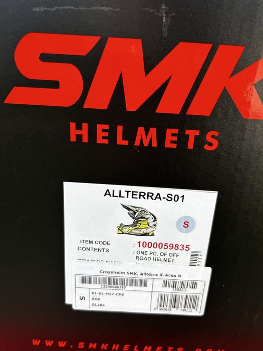 Kask motocyklowy cross HULAJNOGA quad SMK ALLTERRA rozmiar S 55cm