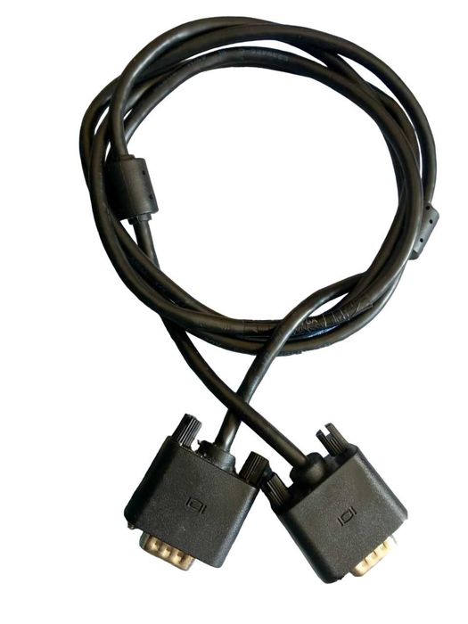 Кабель VGA - VGA 2 феррита папа папа 15 PIN удлинитель ВГА шнур 1,5 м