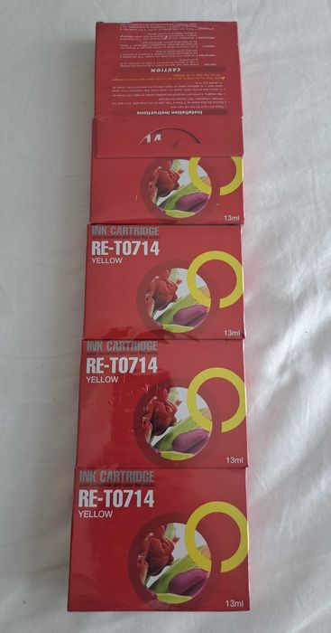 Pack de 5 Tinteiros Epson Compatível T0714 - Amarelo 13ml