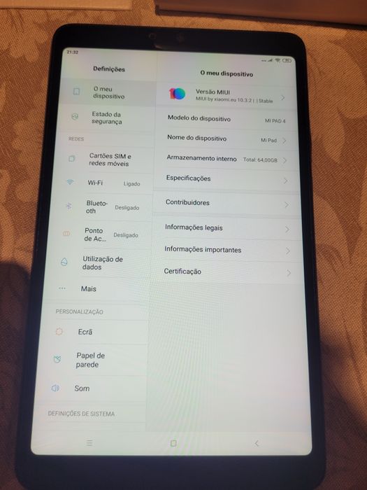Xiaomi Mi Pad 4 LTE 4G impecavel+extras