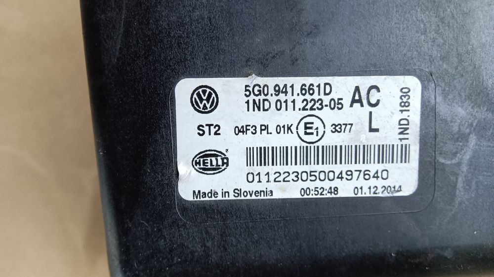 Farol de nevoeiro VW golf 7 de 2014